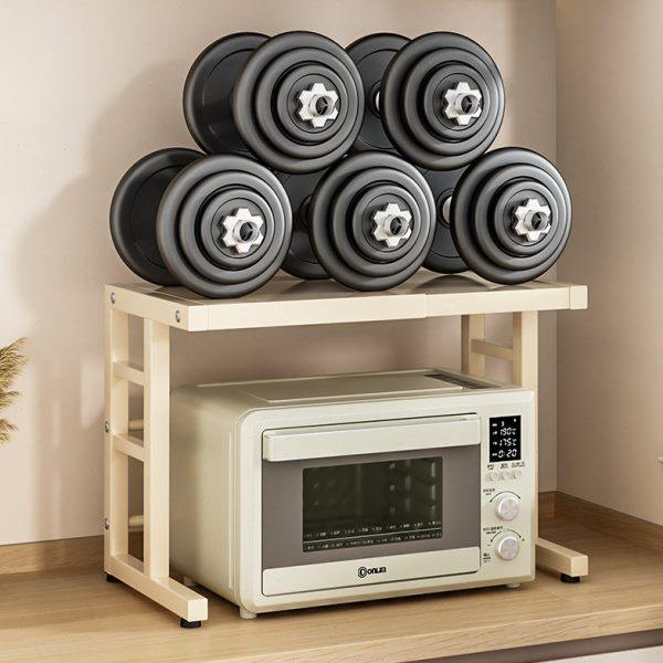 厨房微波炉置物架可伸缩烤箱架子家用台面多功能电饭锅收纳架,淘宝优惠券,粉丝福利购,淘宝优惠卷