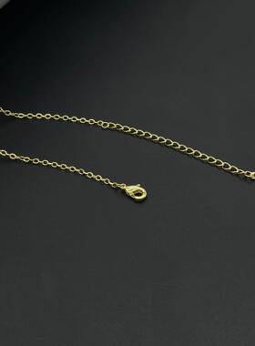 热卖欧美饰品百搭短款素链配链镀银项链字链十字链锁骨链女