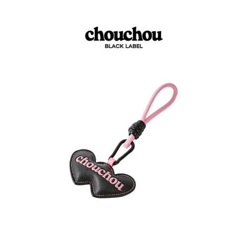 周杰伦官方包挂 周同学黑标 CHOUCHOU情侣潮流配饰便携皮革挂件 - 图0