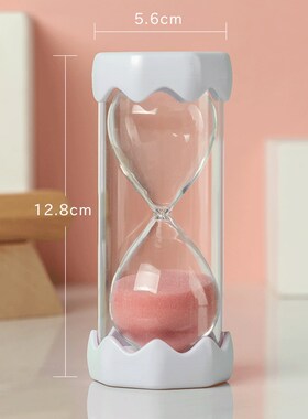 儿童沙漏计时器防摔3/5/10/30分钟半小时学习创意时间流沙瓶摆件