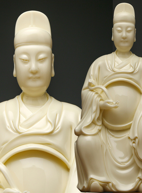 黼山堂陶瓷文昌帝君神像摆件