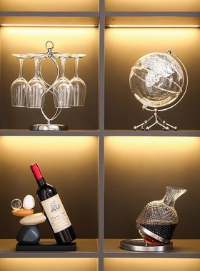 时来运转红酒架摆件酒柜装饰品轻奢高档高级感客厅餐边柜家居饰品