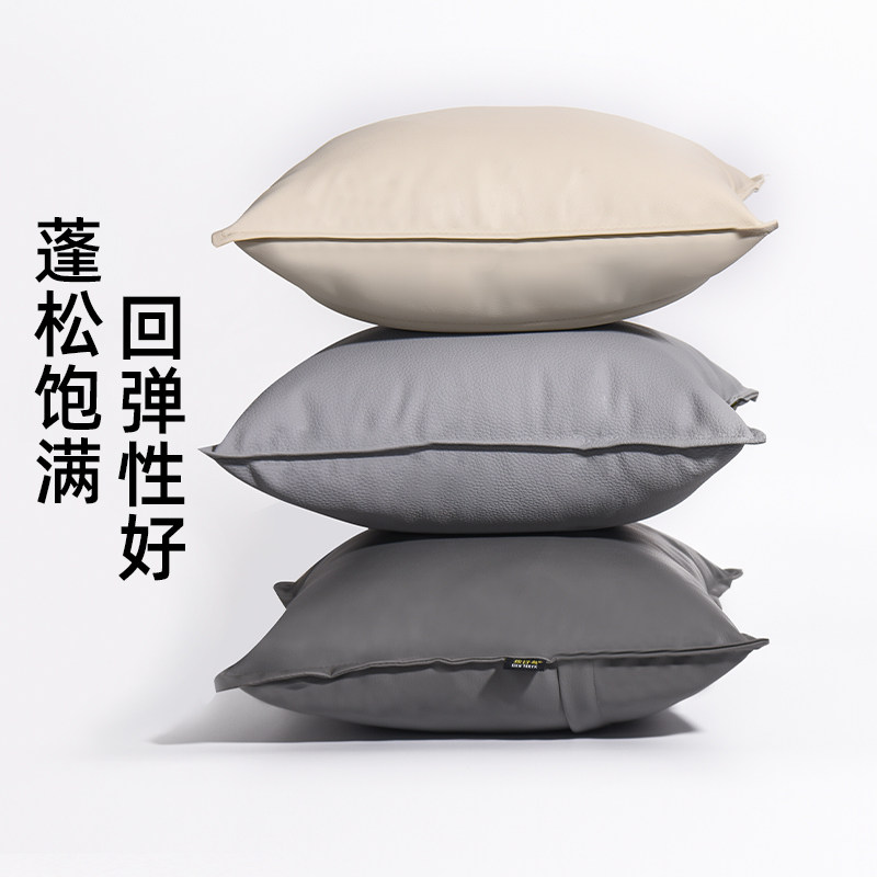 仿真皮仿牛皮超厚沙发靠枕抱枕防水防尘客厅KTV靠垫办公室床枕套,淘宝优惠券,粉丝福利购,淘宝优惠卷