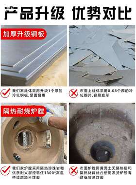 柴火灶新款农村家用可移动土灶台后厨多功能大锅台地锅土灶烧木柴