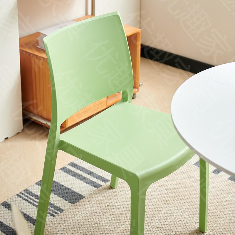 加厚塑料椅简约成人椅子可叠放餐椅家用靠背椅餐桌凳子户外休闲椅 - 图1