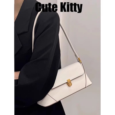 【YF】CuteKitty学院风女复古小众单肩托特包百搭通勤小方包合集