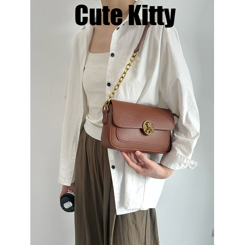 Cute Kitty法棍小方包洋气时尚链条通勤腋下包女小众单肩斜挎包,淘宝优惠券,粉丝福利购,淘宝优惠卷