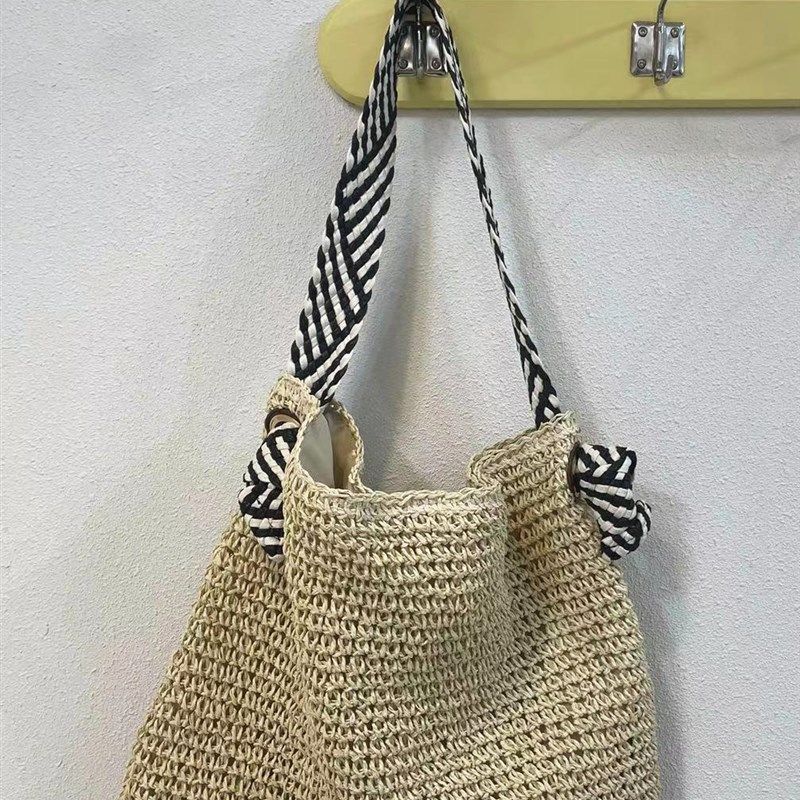 度假草编包包女士2024新款夏天海边大容量藤编织沙滩X包单肩腋下,淘宝优惠券,粉丝福利购,淘宝优惠卷