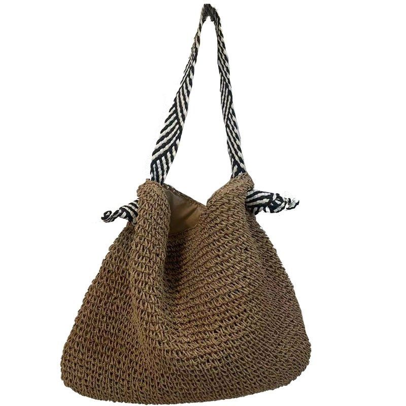 度假草编包包女士2024新款夏天海边大容量藤编织沙滩X包单肩腋下,淘宝优惠券,粉丝福利购,淘宝优惠卷