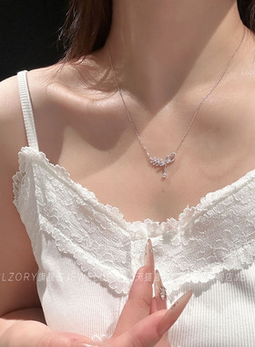 官方纯银穗穗平安项链女麦穗轻奢小众设计感锁骨链送女友生日礼物