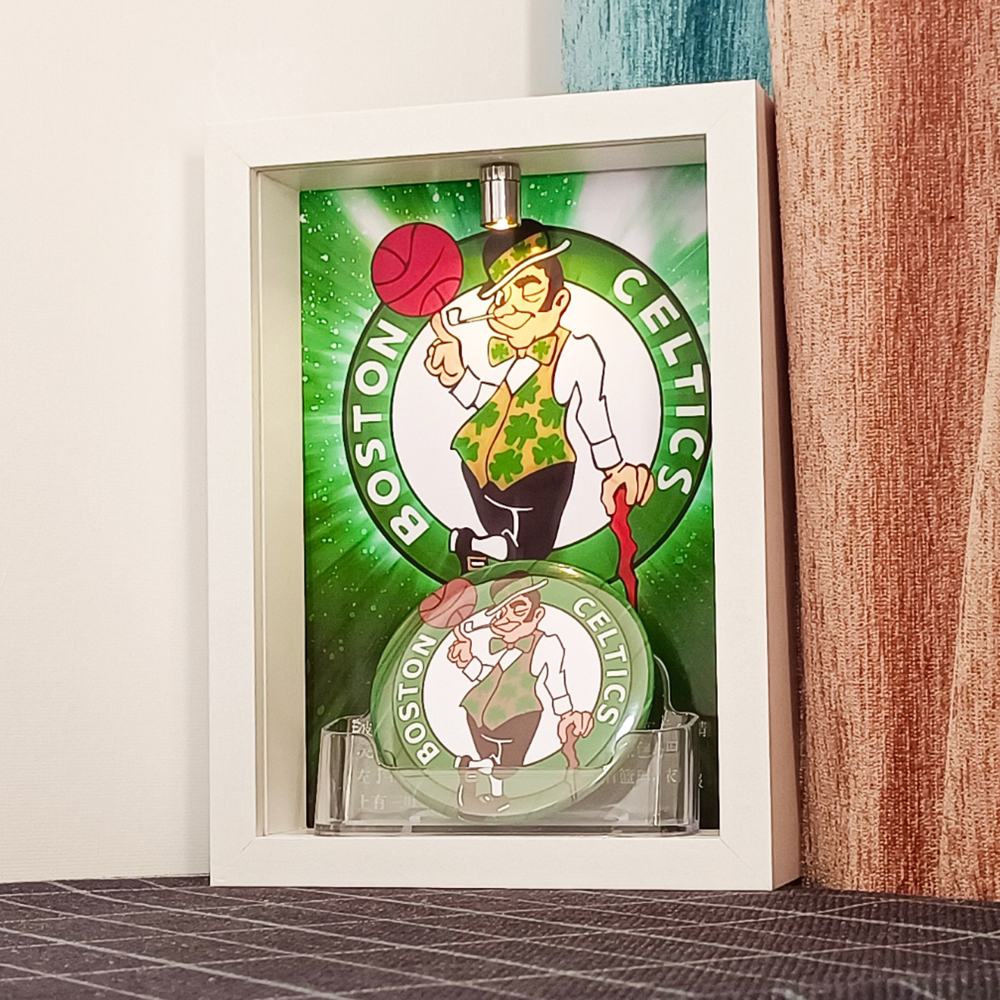 NBA火箭队队标徽章摆台相框亚克力家居装饰品桌面摆件定制轻奢,淘宝优惠券,粉丝福利购,淘宝优惠卷