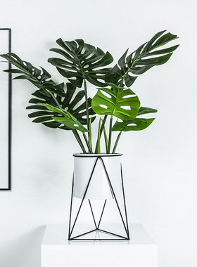 创意北欧风几f何花盆花篮摆件家居阳台落地花架窗台小摆设软装饰
