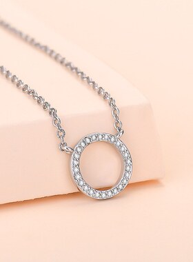 工厂新款圆环圆圈项链女个性百搭女友礼物网红小众设计锁骨链