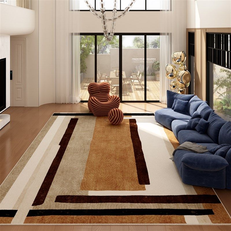 中古风地毯客厅秋冬美拉德房间地垫免打理防水卧室床边毯沙发茶几,淘宝优惠券,粉丝福利购,淘宝优惠卷