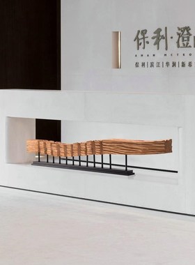 境泉木雕工艺品样板房装饰摆件酒店大堂售楼处大厅软装雕塑艺术品