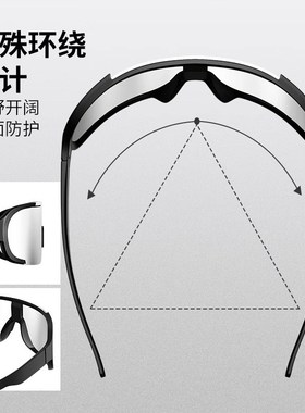 儿童骑行眼镜防风沙日夜两用骑车自行车夜间防飞虫护目镜登山墨镜