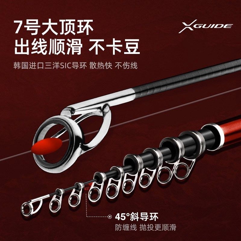 矶钓竿矶竿碳素正品超轻超硬远投滑漂大导环矶钓杆手海竿鱼竿套装,淘宝优惠券,粉丝福利购,淘宝优惠卷