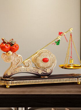 新中式称心如意摆件乔p迁之喜新居礼品轻奢客厅玄关电视柜高档装