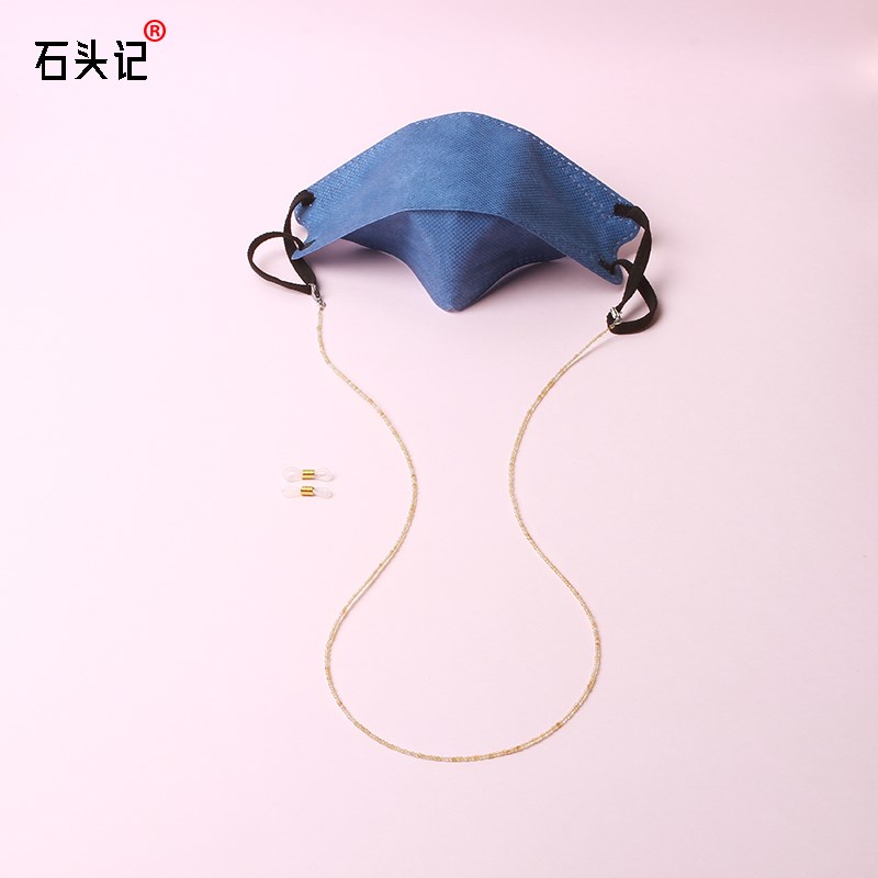黄水晶眼镜链女挂脖网红链子潮人时尚复古防滑绳眼睛墨镜带链条 - 图2