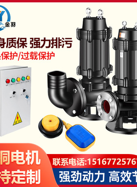 150WQ100-40-22移动式无堵塞潜水排污泵QW150-100-40-22排污泵