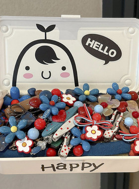 发夹女2026新款高级感侧边刘海夹头饰可爱蓝色边夹夹子碎发鸭嘴夹