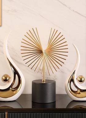 轻奢现代风生水起摆件客厅酒柜玄关电视柜办公室书柜乔迁新居礼品