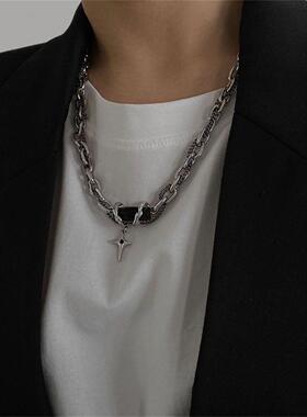 甜酷辣妹项链女韩版潮小众设计级感百搭卫衣链配饰珍珠颈链