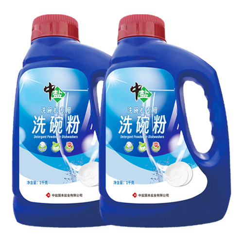 中盐洗碗粉洗碗机专用清洁洗涤粉去污除菌美的西门子方太通用品牌 - 图3