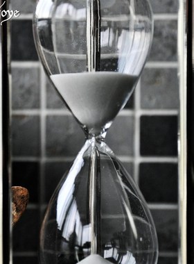 月光金属沙漏30分钟计时器创意摆件家居装饰品书房桌面工艺品礼物