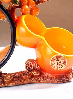 进门口入户玄关鞋柜葫芦流沙画收纳摆件放钥匙置物架客厅轻奢创意