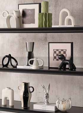 简约百搭客厅电视柜沙发背景壁龛摆件现代样板间书房高级感装饰品