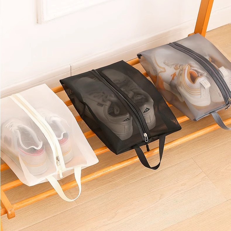 Breathable portable badminton shoe storage bag