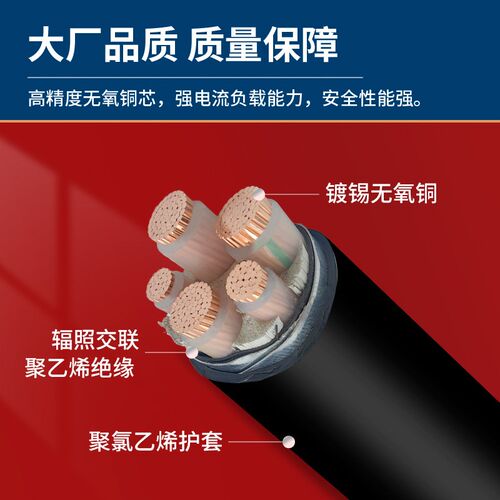 国标铜芯高压电缆YJV22单芯3*50 70 95 120 L150 240平方1.8/3KV - 图1