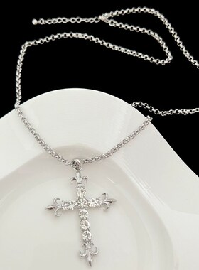 复古十字架项链长款甜酷辣妹风Y2K锁骨链女高级感个性小众配饰男