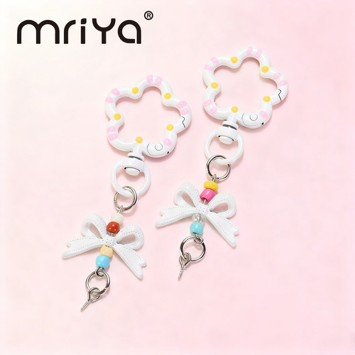 Mriya烤漆弹簧扣花朵形开口环梅花弹簧扣钥匙扣DIY配件合金连接环 - 图1