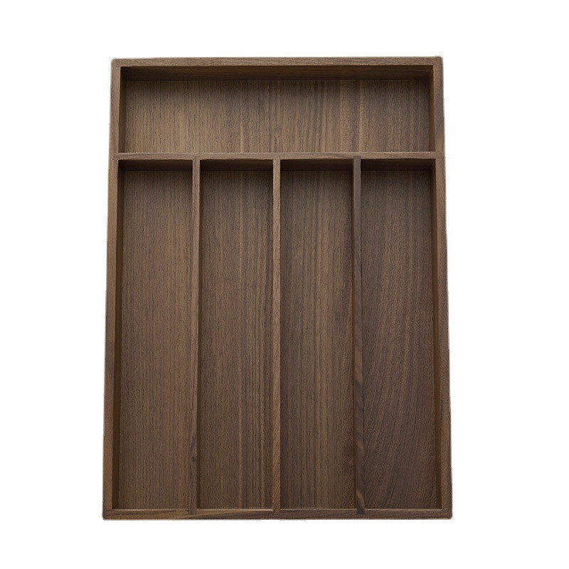 North American black walnut desktop storage box drawer tableware storage wooden desktop sundries storage box solid wood storage