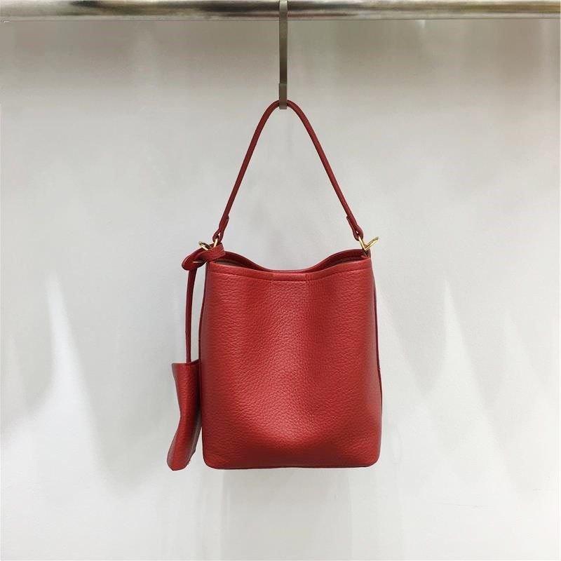 小脏柜 新款高级感简约荔枝纹软皮手提百搭通勤水桶包Y配斜挎小包,淘宝优惠券,粉丝福利购,淘宝优惠卷