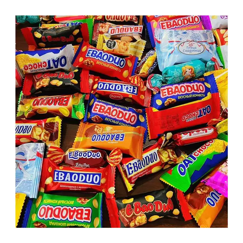 Новые товары привезены из России, конфеты, шоколад, assorted sugar, фиолетовый сахар, конфеты Snickers, assorted gift bag, свадебные конфеты, товары к Новому году
