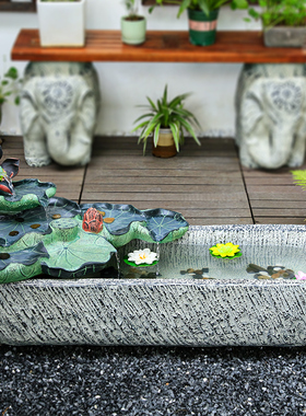 庭院户外流水摆件落地小鱼池阳台花园布置造景入户循环水景观喷泉