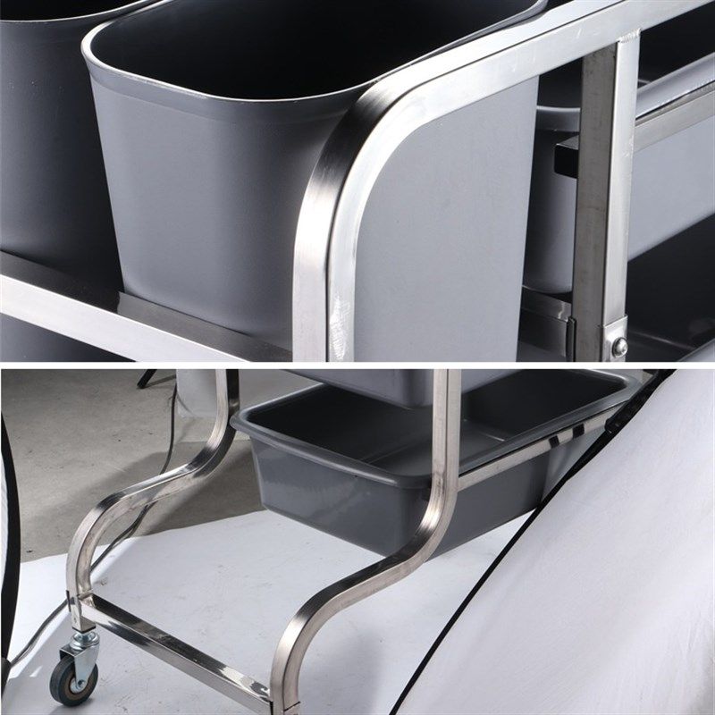 拆装不锈钢五斗收集车酒店餐盘手推车饭店收餐车商用收台车撤餐车,淘宝优惠券,粉丝福利购,淘宝优惠卷