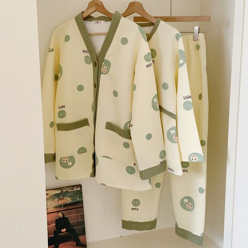 三件套月子服哺乳产后纯棉加厚空气棉秋冬季春秋喂奶产妇孕妇睡衣,淘宝优惠券,粉丝福利购,淘宝优惠卷