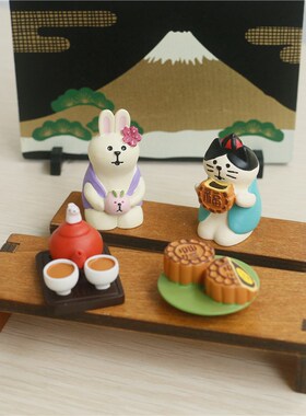 猫部杂货日式木质指路牌小树背景架微缩场景道具迷你布景摆件合集