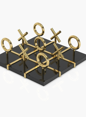 轻奢简约现代大理石棋盘软装摆件创意售楼处酒柜电视柜家居装饰品