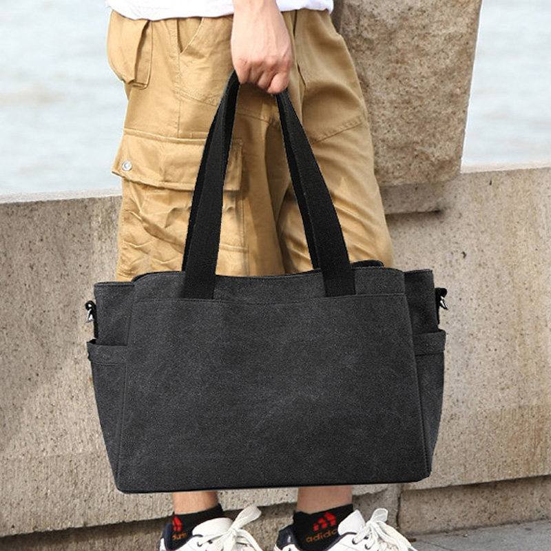 简约百搭a帆布包商务休闲男包女包单肩包斜挎布包手提公文包上班,淘宝优惠券,粉丝福利购,淘宝优惠卷