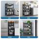 Kitchen storage rack floor-standing multi-layer microwave oven storage rack with wheels and household storage rack