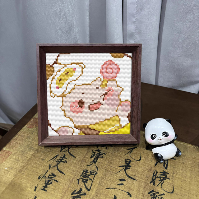 Cross stitch 2026 new line embroidery framed table semi-finished embroidery diy embroidery homemade