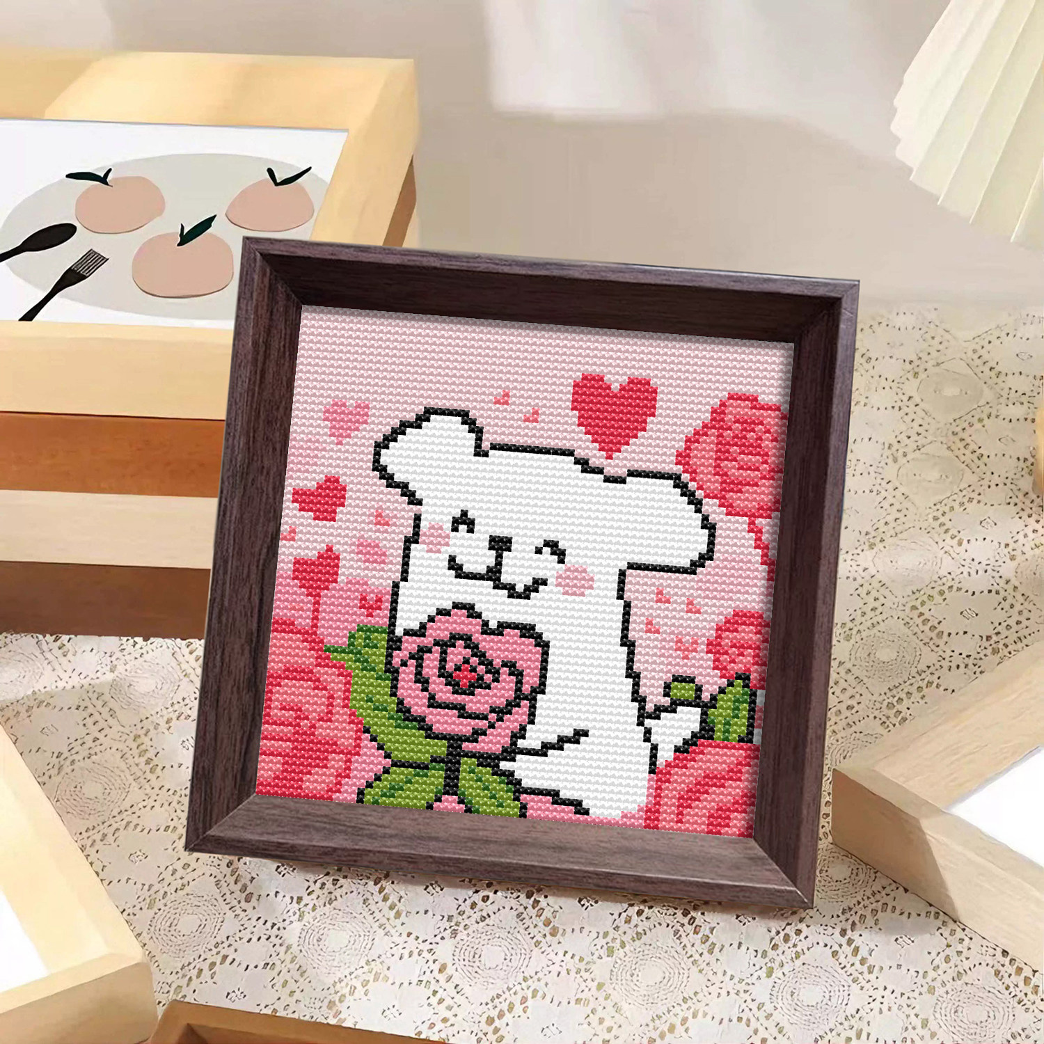 【线条小狗】十字绣2026新款线绣带框摆台卡通动漫简单刺绣手工秀,淘宝优惠券,粉丝福利购,淘宝优惠卷