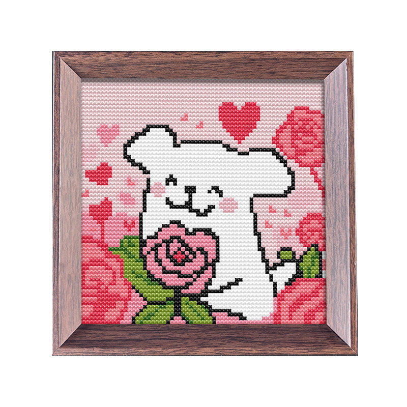 【线条小狗】十字绣2026新款线绣带框摆台卡通动漫简单刺绣手工秀,淘宝优惠券,粉丝福利购,淘宝优惠卷