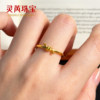 Gold 6D craft ring small gram weight lingering knot tail ring rope knot ring for women 999 pure gold gift to girlfriend light luxury