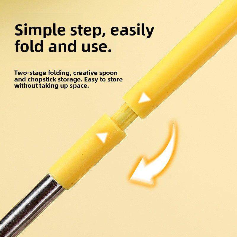 创意折叠餐具不锈钢304旅行野营风格户外可移动便携式餐具两件套,淘宝优惠券,粉丝福利购,淘宝优惠卷